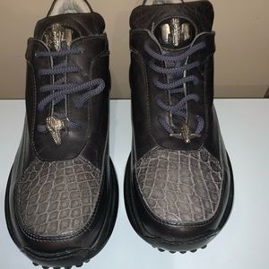 Mauri 8900-2 Nappa & Baby Crocodile Sneakers